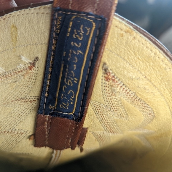 Panhandle Slim men's size 7.5D, women's sz 8.5Wide, Exotic Genuine Brown Teju Li - Picture 12 of 13